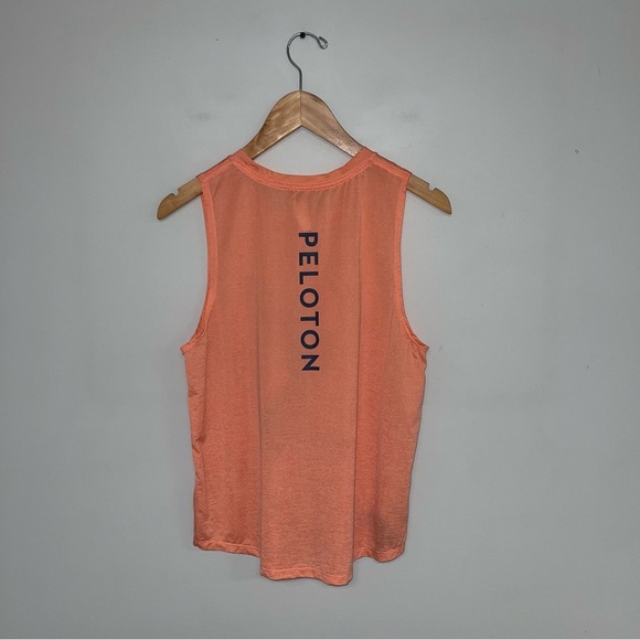 Spiritual Gangster x Peloton Muscle Tee Women’s Large Orange Pink Sleeveless - Picture 5 of 9